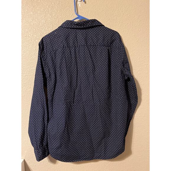 American Eagle Men's Classic Fit Navy Blue Dot Button Down - L - Picture 5 of 5